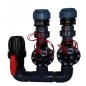 Preview: Vormontierte Einheit 2-fach, 40 - 50 mm, 1 1/2 - 2 " Magnetventile PGP Hunter ohne Box